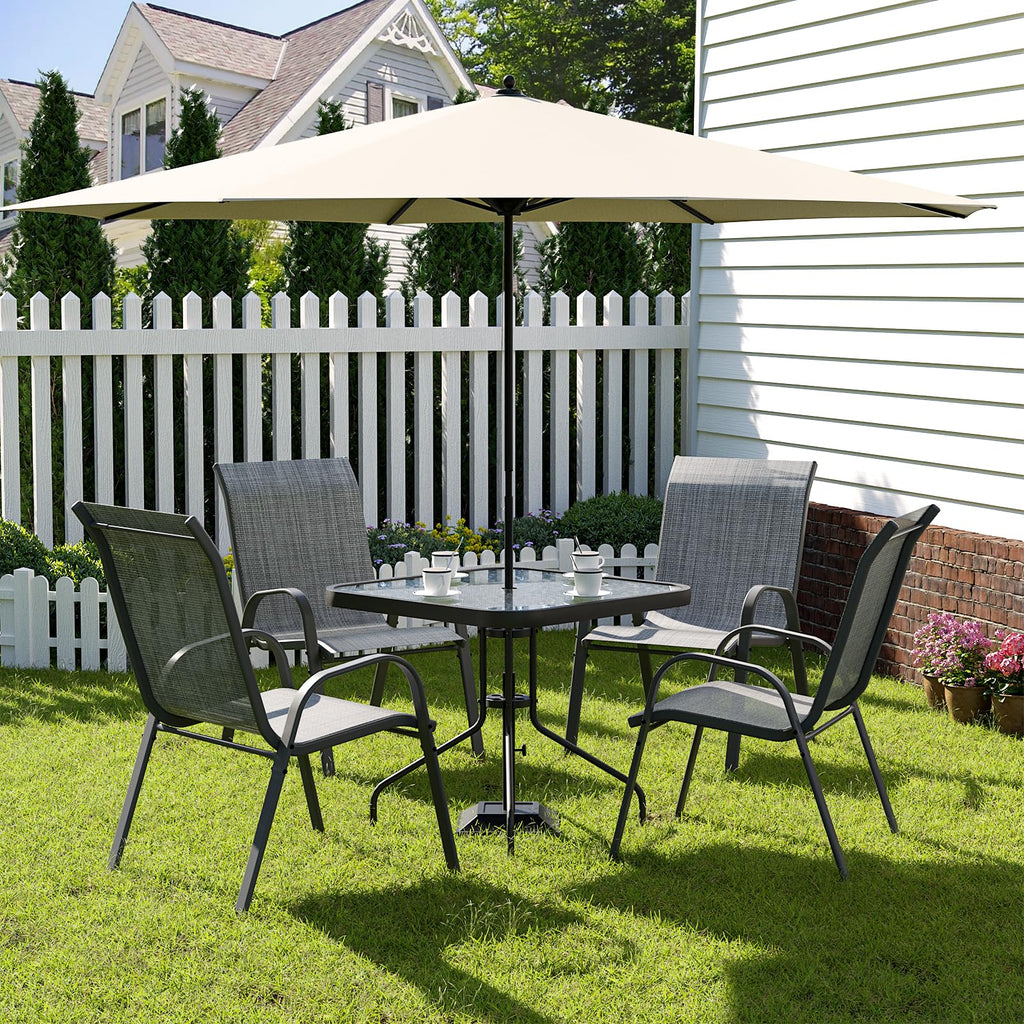 Ensemble de repas d'extérieur Amopatio de 5 pièces, ensemble de table et chaises de patio