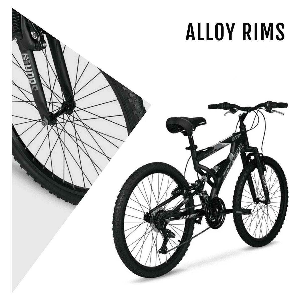Vélo tout-terrain Hyper 24 Havoc pour garçon, noir