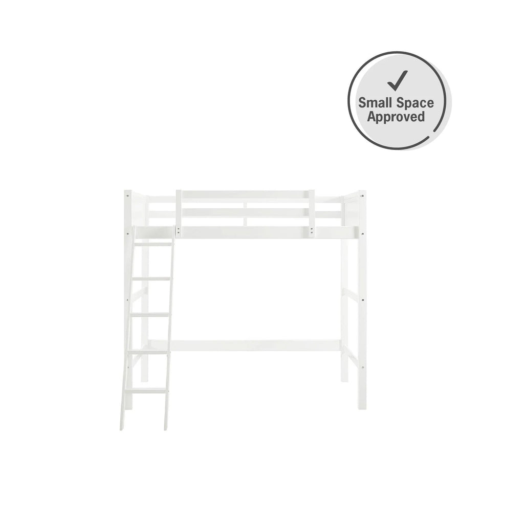 Lit mezzanine simple Your Zone Kiarah avec échelle, blanc