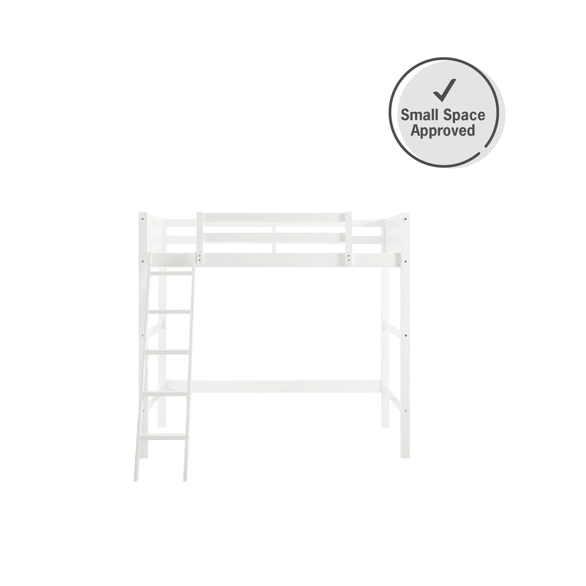 Lit mezzanine simple Your Zone Kiarah avec échelle, blanc
