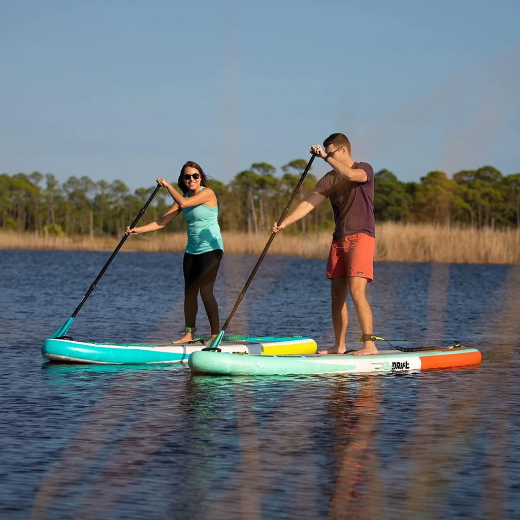 Planche de stand-up paddle gonflable Drift Aero - Planche de SUP et accessoires, y compris pompe, pagaie et plus encore - Motif bois classique, pour adulte, 10'8