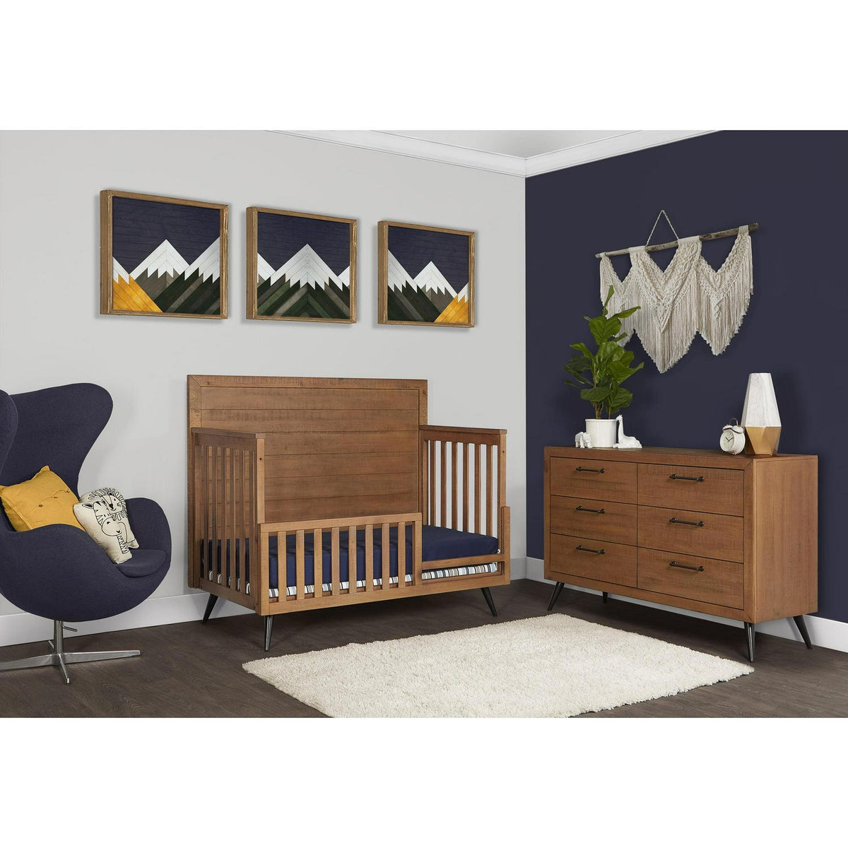 Lit convertible 4-en-1 Evolur Stilnovo Mid Century. Sucre de canne