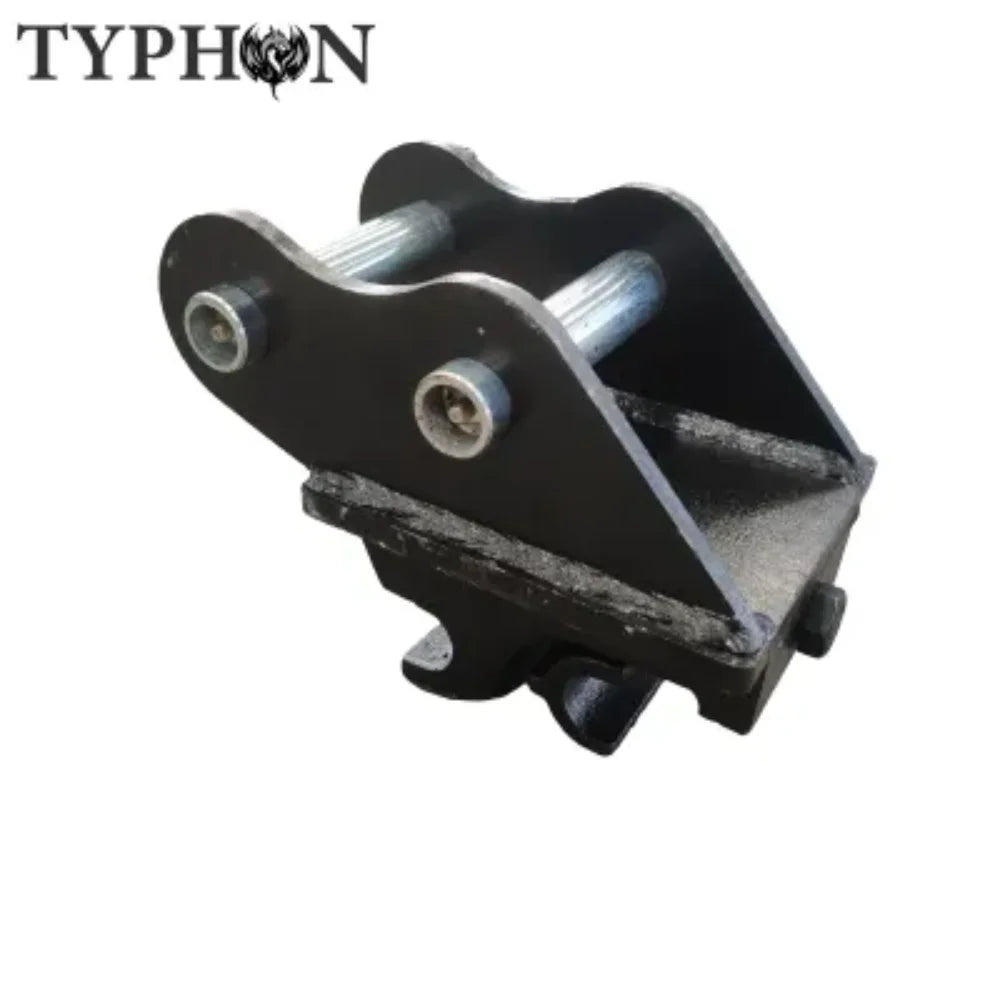 TYPHON Ensemble d’accessoires 10-en-1 pour mini-pelle C Coupleur rapide, Godets, Griffe, Déracineur, Foreuse, Pince, Godet basculant & Marteau hydraulique C Convient aux pelles de 0,6 à 2 tonnes, Kit d’outils robuste