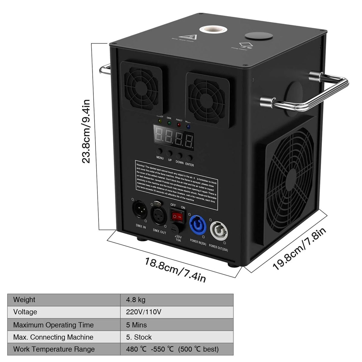 Lot de 4 machines à étincelles froides 700W, machines à effets de scène DMX pour scène, DJ, discothèque, mariage # Noir