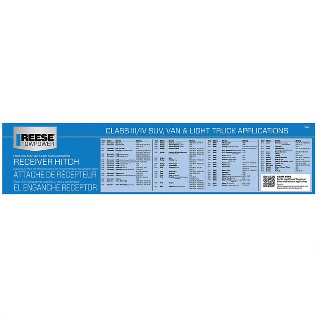 Attelage de remorque Reese Towpower de classe III avec tube récepteur de 2 pouces