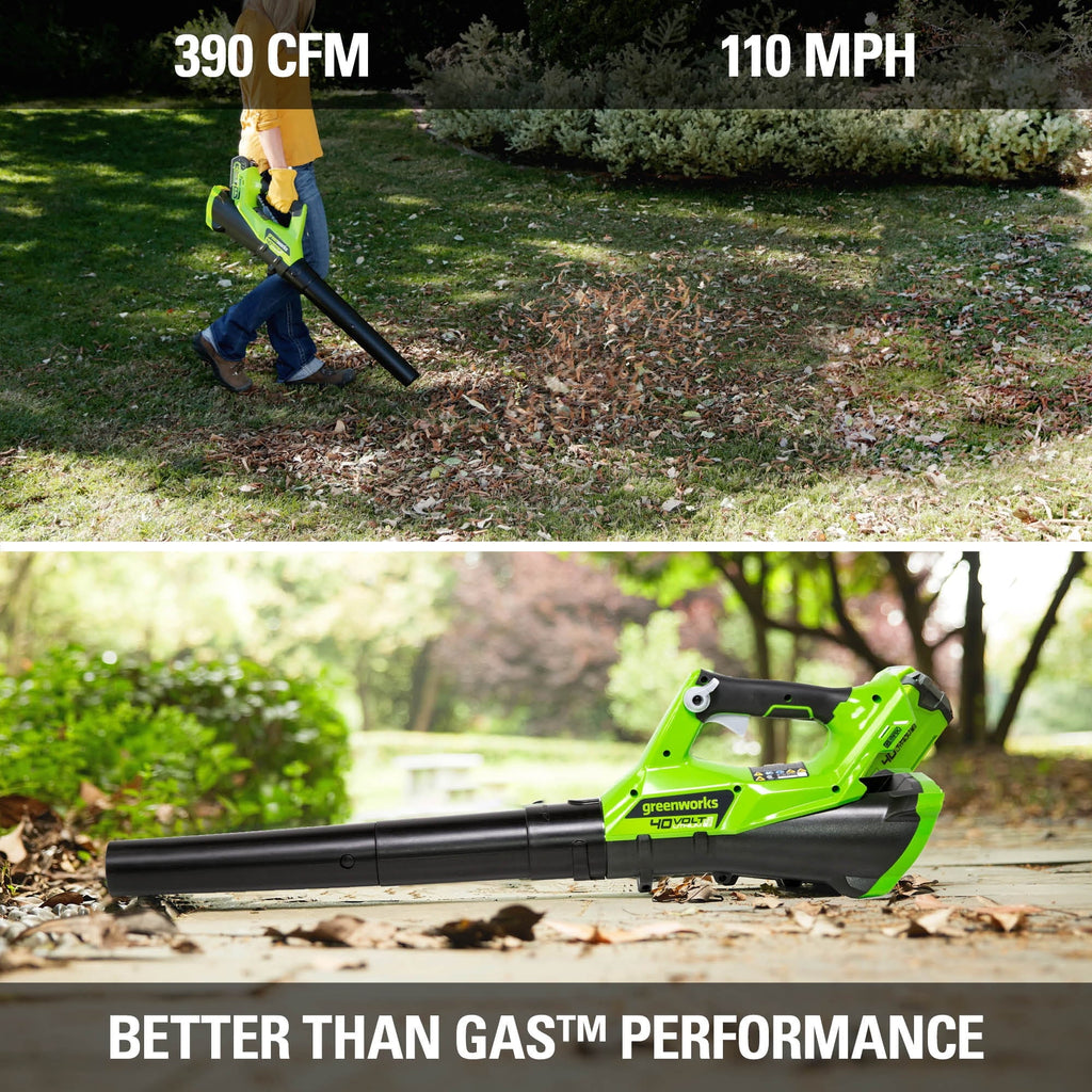 Combo coupe-bordures/souffleur de feuilles Greenworks 40 V avec batterie de 2,0 Ah, 1301202