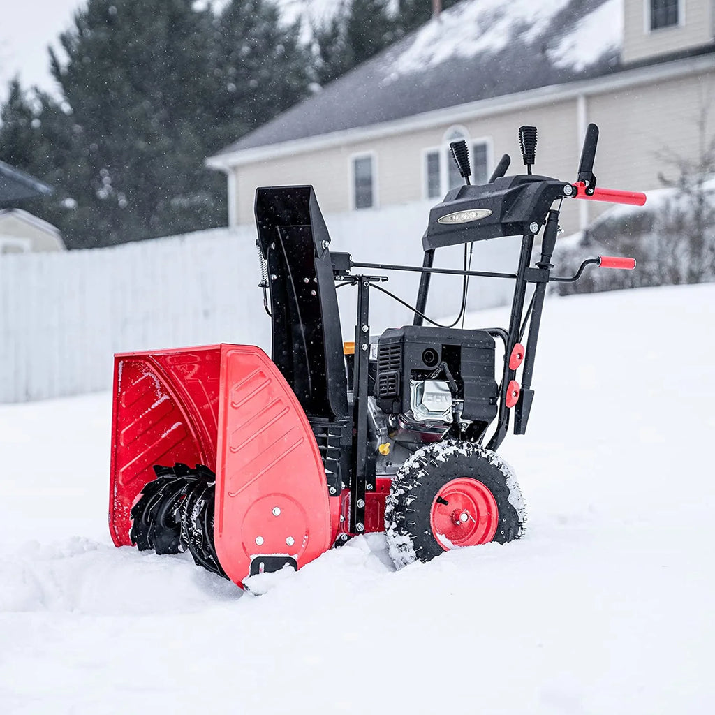 Souffleuse à neige à essence PowerSmart 26 de 252 cm³, autotractée, 120 V, démarrage électrique, vitesse réglable
