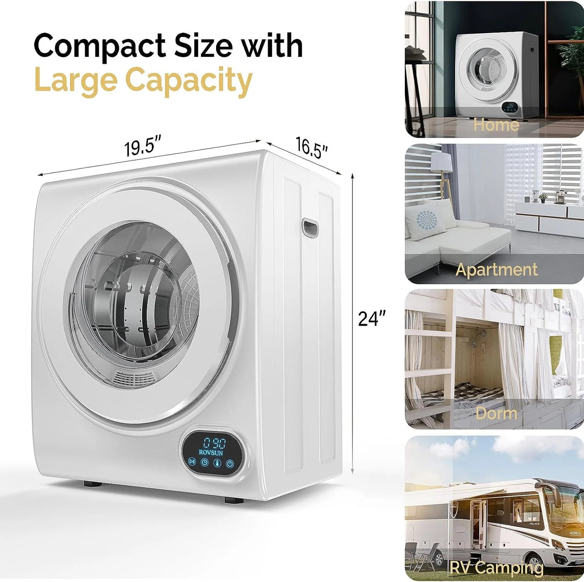 Sèche-linge portable VINGLI 10 lb 110 V blanc électrique à tambour
