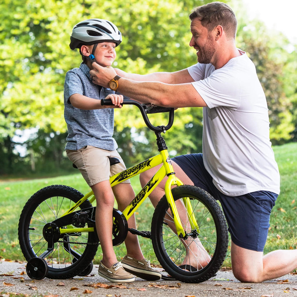 Vélo pour enfant Rock It Boy 18 po, jaune poudré fluo