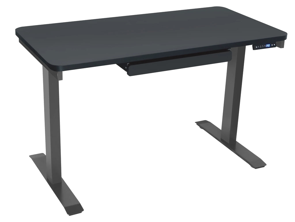 Bureau assis-debout électrique noir Motionwise, 24?x48, réglable en hauteur de 28 à 48 avec 4 hauteurs préréglées et port de charge USB, plusieurs couleurs