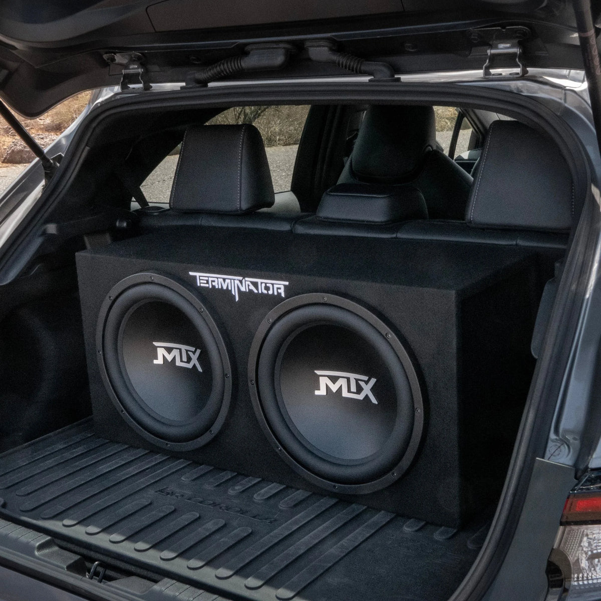 Open Box MTX – Boîtier pour caisson de basses double de 12 pouces, 1 200 watts, pour système audio automobile
