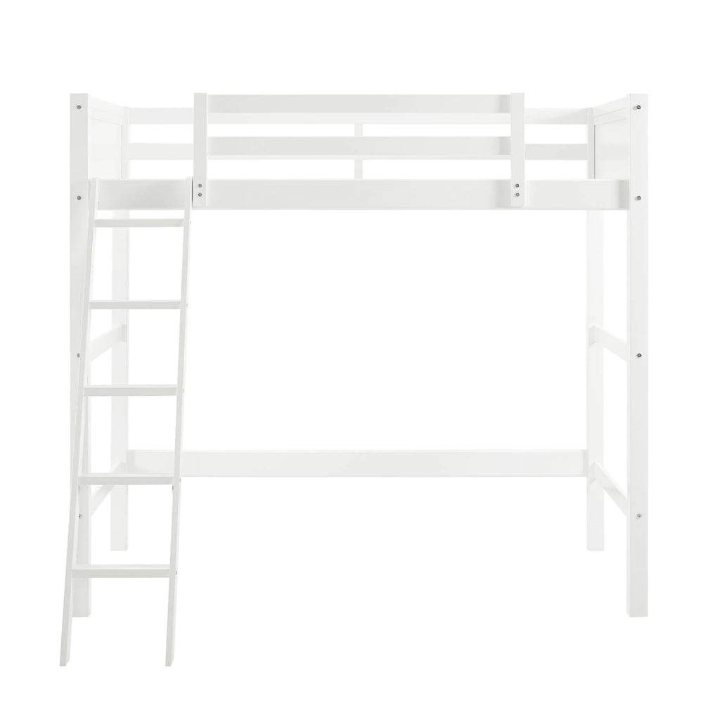Lit mezzanine simple Your Zone Kiarah avec échelle, blanc