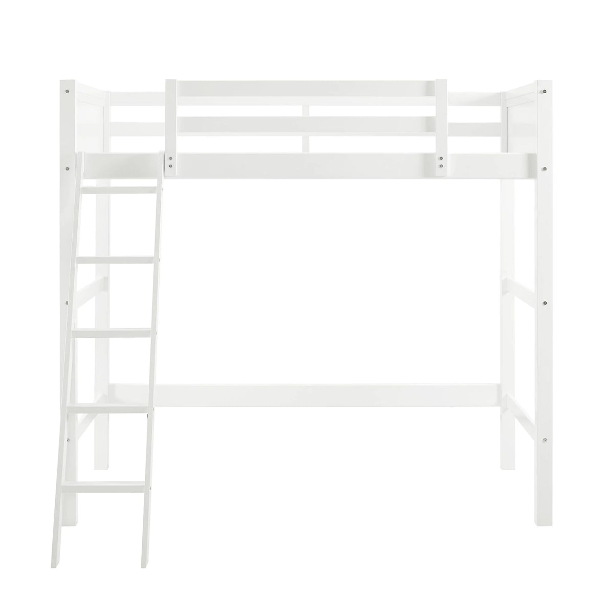 Lit mezzanine simple Your Zone Kiarah avec échelle, blanc