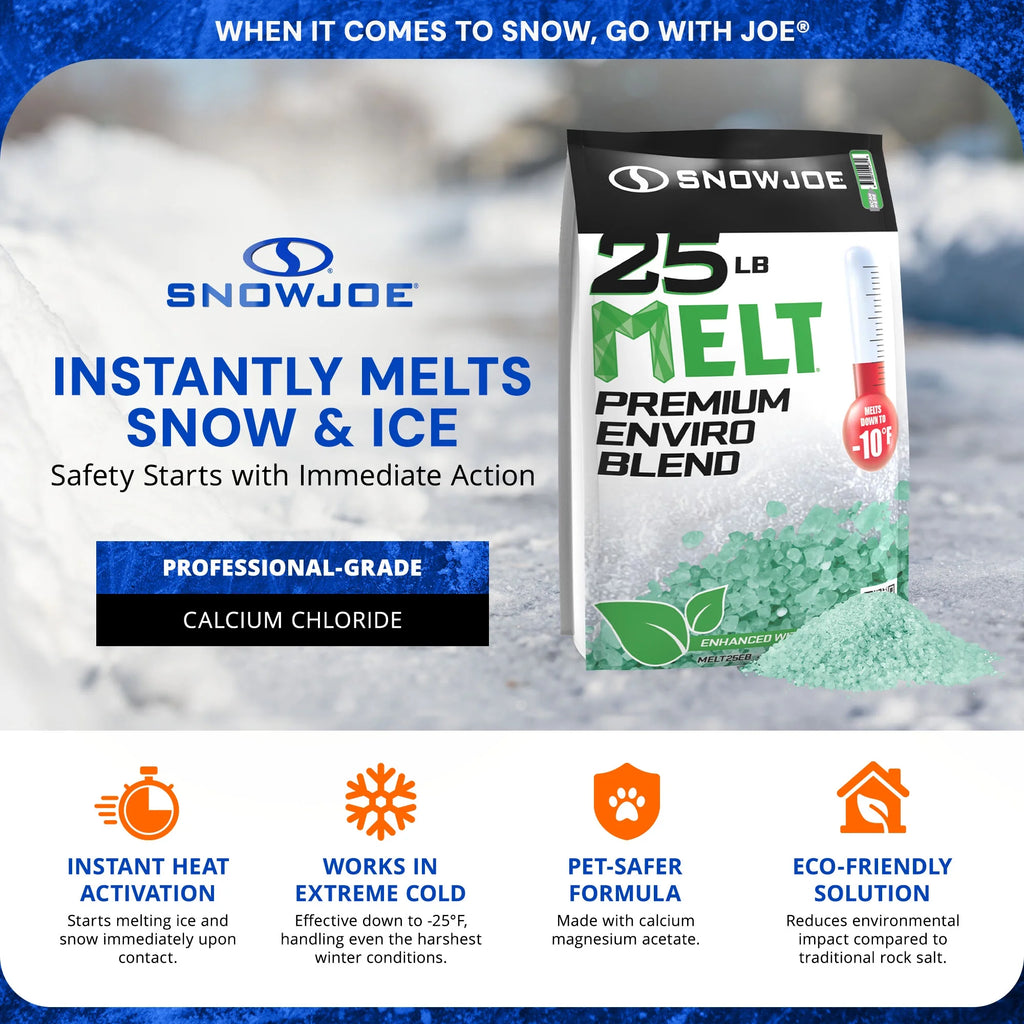 Souffleuse à neige électrique Snow Joe avec balai à neige et granulés de déglaçage inclus