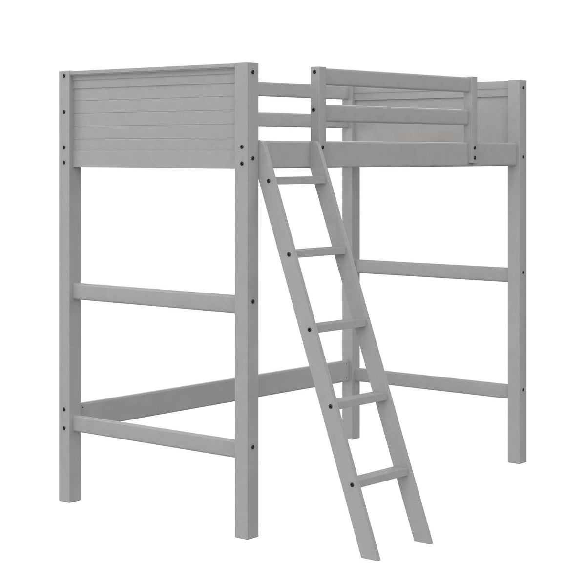 Lit mezzanine simple Your Zone Kiarah avec échelle, blanc