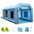 Cabine de peinture gonflable BENTISM 26x15x11 pieds, tente gonflable pour peinture automobile avec système de filtration et souffleries de 750W + 950W