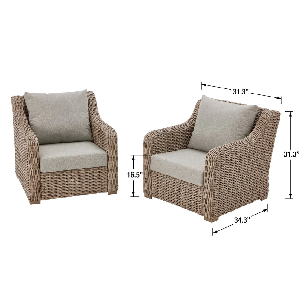 Lot de 2 fauteuils d'extérieur Bellamy Better Homes & Gardens avec housse de protection