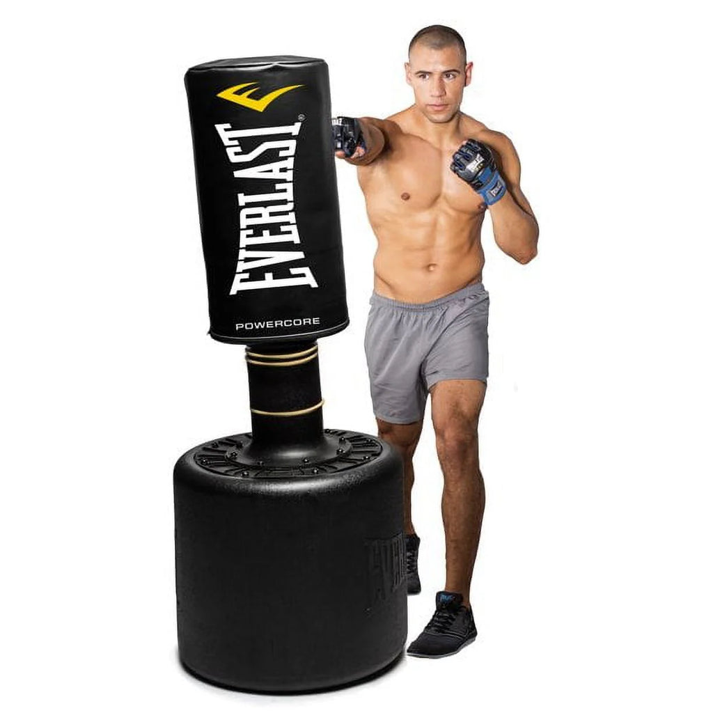 Sac de fitness d’entraînement robuste Everlast Powercore, autoportant, pour usage intérieur, de forme arrondie