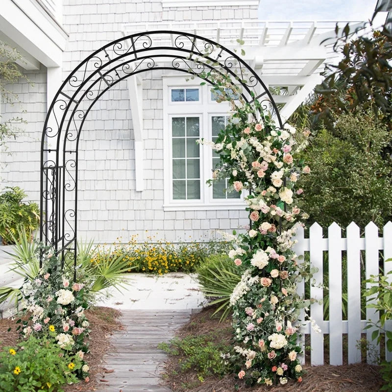 Tonnelle de jardin classique en métal de 7 pi de haut