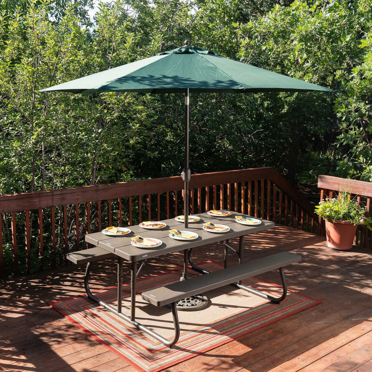 Table de pique-nique pliante Lifetime de 6 pieds, marron, 60105